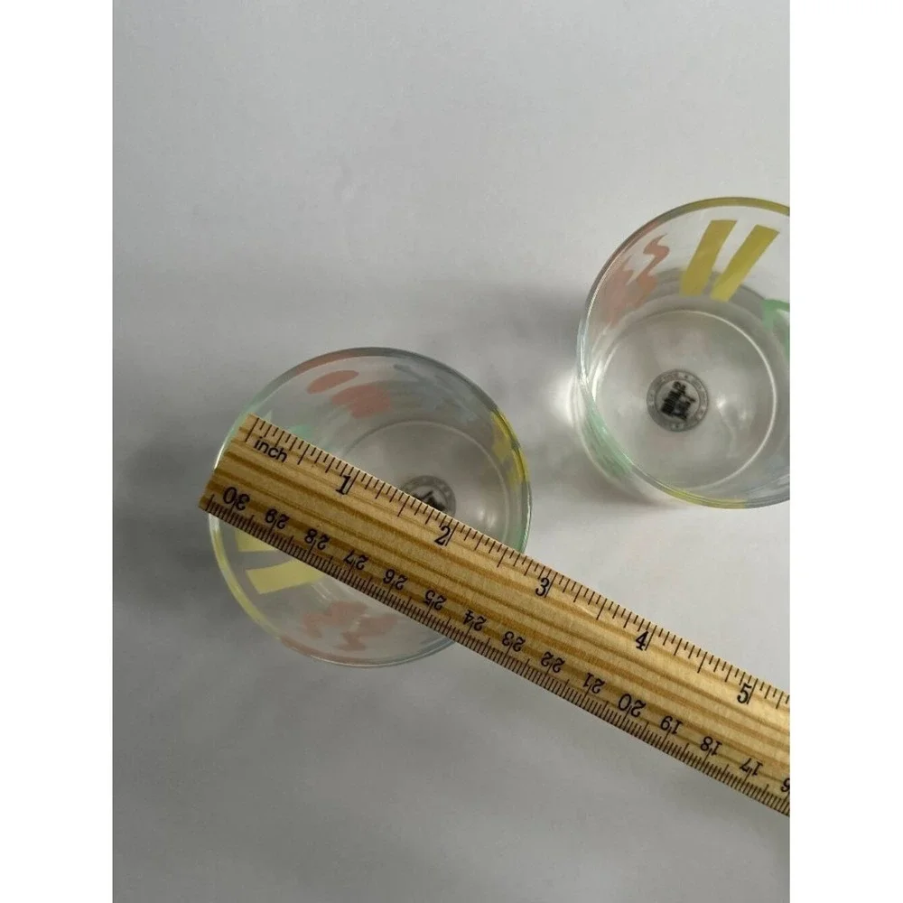 Vintage Pier 1 Imports Memphis-Style Rocks Glasses (Set of‎ 2)